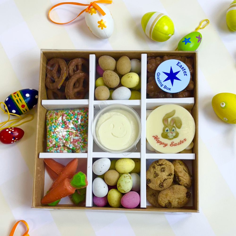 Easter Grazing Box, Presented with Egg Decorations